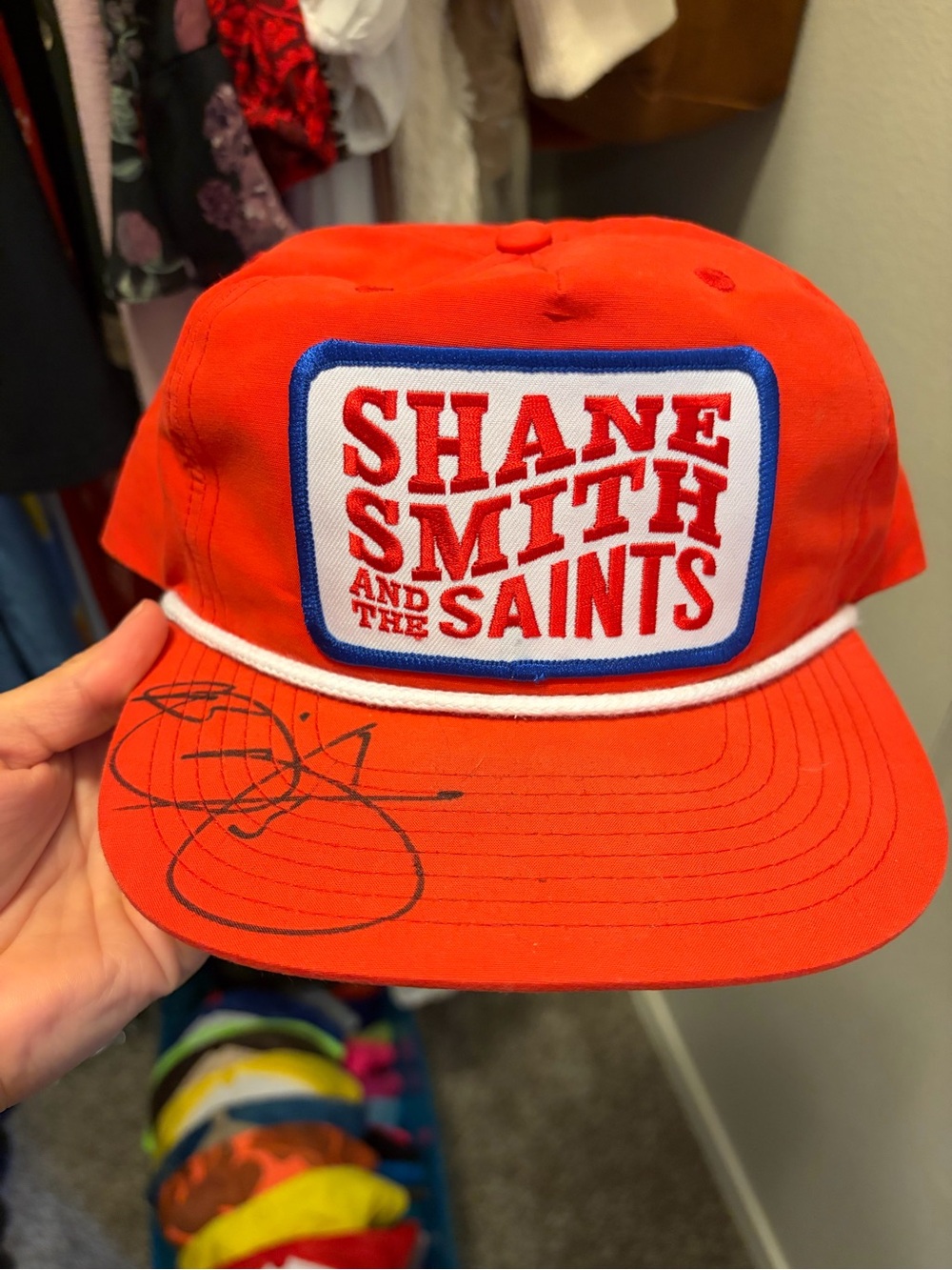 Auto graphed Shane Smith and the Saints hat